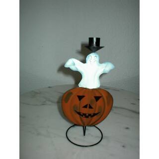 Geist auf Kürbis-Kerzenleuchter *Unikat*Handarbeit*Halloween*schaurig schön