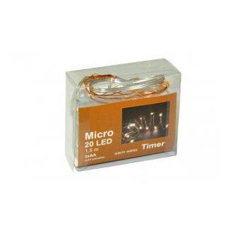 Micro 20 LED mit Timer, kupfer